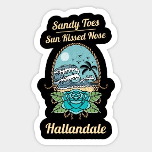 Sandy Toes and Sunkissed Nose Hallandale Beach Sticker